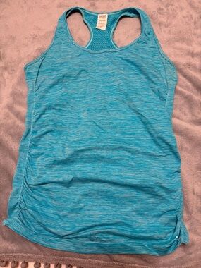 Danskin Teal Heathered Racerback Tank Top